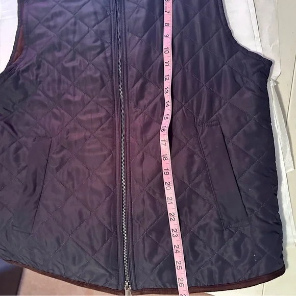 Magaschoni Mens Medium Blue Fleece Lined Quilted vest - Picture 6 of 10